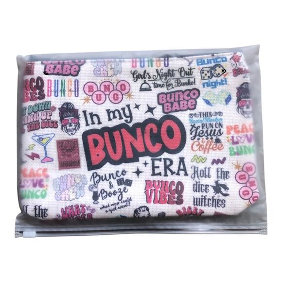 GJTIM Bunco Player Multi-Functional Bunco Make Up Bag Zip Pouch Hostess Gift - Picture 1 of 6